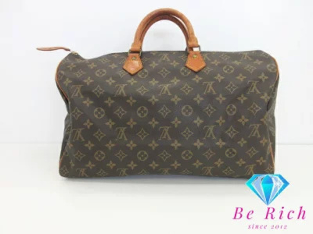 Louis Vuitton Speedy Monogram Brown Leather Handbag Boston Bag